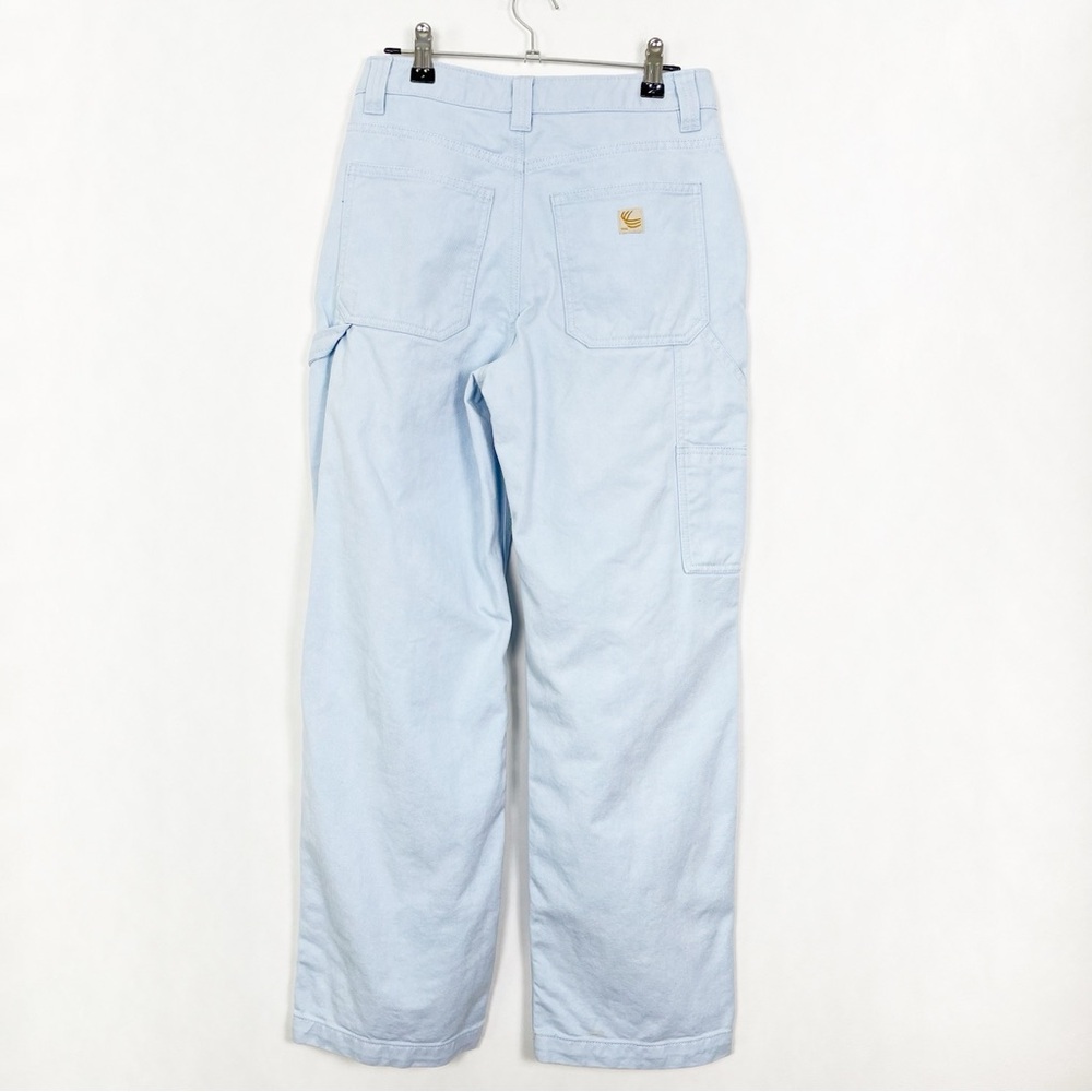 Aritzia TNA Light Blue Straight Leg 100% Cotton Cargo Pants Size 2 - Picture 10 of 15